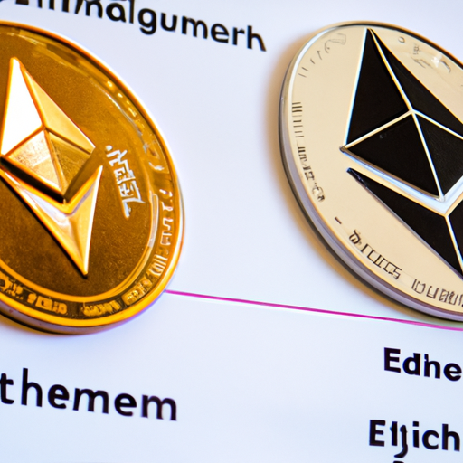 תרשים השוואתי המראה את ההבדלים בין Ethereum לביטקוין בהיבטים שונים.